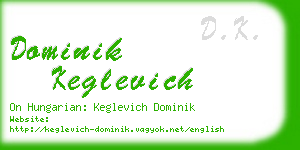 dominik keglevich business card